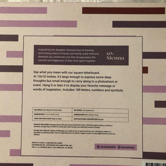 XO, Sienna Black Felt Letter Board Natural Pine - Picture 3 of 3